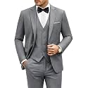 LUPURTY Men's 3 Piece Suit, One Button Slim Fit Tuxedo
