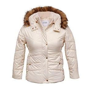girls solid winter wear zipper hooded puffer jacket