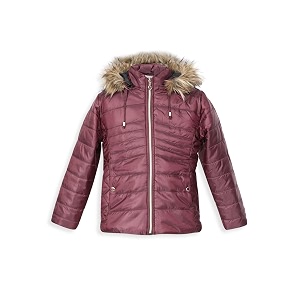 girls winter jacket maroon 18-24 months