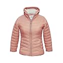 Girls Solid Winter Wear Zipper Hooded Puffer Jacket