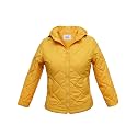Girls Solid Winter Wear Zipper Hooded Puffer Jacket