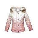 Girls Solid Winter Wear Zipper Hooded Puffer Jacket