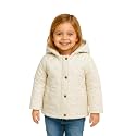 Girls Solid Winter Wear Zipper Hooded Puffer Jacket