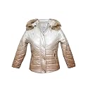 Girls Solid Winter Wear Zipper Hooded Puffer Jacket