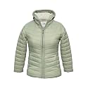 Girls Solid Winter Wear Zipper Hooded Puffer Jacket