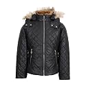 LURE JUNIOR Girls Solid Winters Zipper Hooded Puffer Jacket Urban Black 4-6 Years