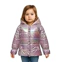Girls Solid Winter Wear Zipper Hooded Puffer Jacket