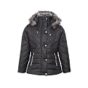 Girls Winter Jacket Black 8-10 Years