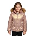 Girls Solid Winter Wear Zipper Hooded Puffer Jacket