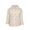 Girls Solid Winters Zipper Hooded Puffer Jacket Pearl 2-3 Years