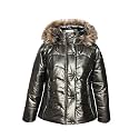 Girls Solid Winters Wear Zipper Hooded Puffer Jacket Wild Green 6-8 Years