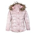 Girls Solid Winters Zipper Hooded Puffer Jacket Pink 4-6 Years