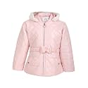 Girls Solid Winters Zipper Hooded Puffer Jacket Rosepink 2-3 Years