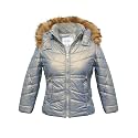 Girls Solid Winter Wear Zipper Hooded Puffer Jacket
