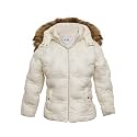Girls Solid Winter Wear Zipper Hooded Puffer Jacket