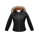 Girls Solid Winter Wear Zipper Hooded Puffer Jacket
