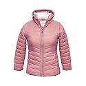 Girls Solid Winter Wear Zipper Hooded Puffer Jacket