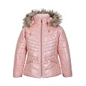 Girls Solid Winters Zipper Hooded Puffer Jacket Rose Pink 12-18 Months