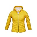 Girls Solid Winter Wear Zipper Hooded Puffer Jacket