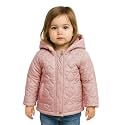 Girls Solid Winter Wear Zipper Hooded Puffer Jacket