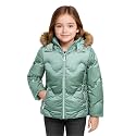 Girls Solid Winter Wear Zipper Hooded Puffer Jacket