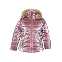 Girls Solid Winter Wear Zipper Hooded Puffer Jacket