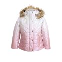 LURE JUNIOR Polyester Girls Solid Winters Zipper Hooded Standard Length Puffer Jacket Flamingo Pink 12-18 Months