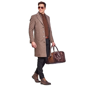 lure urban men winter wear single breasted stylish overcoat