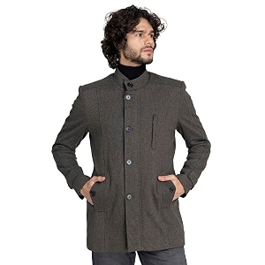 lure urban men winter wear single breasted stylish overcoat