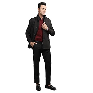 lure urban men winter wear single breasted stylish overcoat