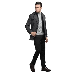 lure urban men winter wear single breasted stylish overcoat