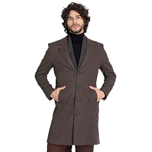 lure urban men winter wear single breasted stylish overcoat