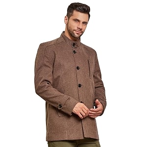 lure urban men winter wear single breasted stylish overcoat