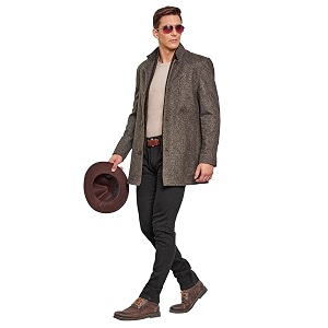 lure urban men winter wear single breasted stylish overcoat