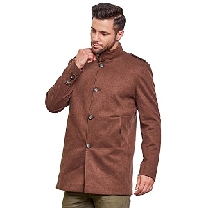 lure urban men winter wear single breasted stylish overcoat