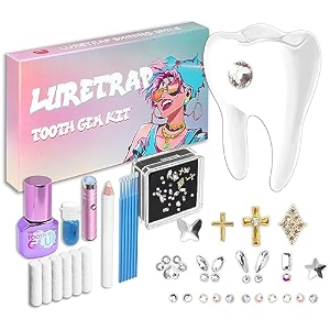 luretrap diy tooth gem kit with gluecrystal glue jewelry starter kit tiktok