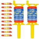 LURKA Mason Line String,#18 540 Feet Braided Construction Nylon Line with 5 Built-in Levels and Spool Fluorescent String Line for Precision Work, DIY, and Gardening (2 Pack Orange Fluorescent)