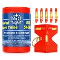LURKA Mason Line String,#18 Feet Braided Construction Nylon Line with 5 Built-in Levels and Spool Fluorescent String Line for Precision Work, DIY (540FT with Only Coils Orange Leveling Kit)