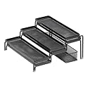 Lurrose 3 Piece 3 Tier Expandable Iron Spice Rack for Home Storage