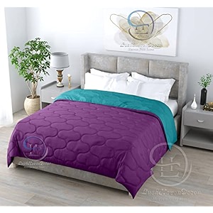 all weather microfiber reversible designer quilted  lightweight  antibacterial  super soft  comforter single size duvet quilt 200 gsm 9034 x 6034 dual color burgundy and grey