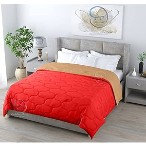 all weather microfiber reversible designer quilted  lightweight  antibacterial  super soft  comforter single size duvet quilt 200 gsm 9034 x 6034 dual color burgundy and grey
