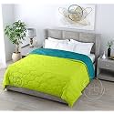 All Weather Microfiber Reversible| Designer Quilted | Lightweight | Antibacterial | Super Soft | Comforter Razai Double Bed Duvet Quilt 200 GSM (90" x 100" Dual Color– Burgundy &amp; Grey)