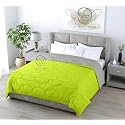All Weather Microfiber Reversible| Designer Quilted | Lightweight | Antibacterial | Super Soft | Comforter Razai Double Bed Duvet Quilt 200 GSM (90" x 100" Dual Color– Burgundy &amp; Grey)