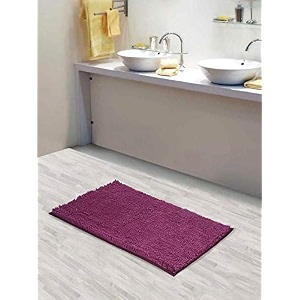 lushomes anti-slip 2200 gsm microfiber bathmat - large purple