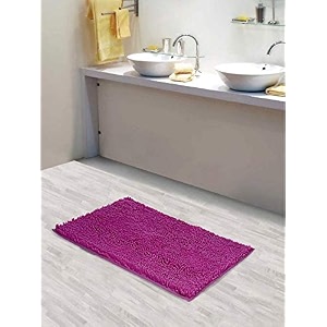 lushomes bathroom mat 2200 gsm floor mat with high pile microfiber anti skid mat for bathroom floor 16 x 24 inch single pc rose pink