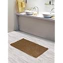 Lushomes Bathroom Mat, 2200 GSM Floor Mat with High Pile Microfiber, Anti Skid mat for Bathroom Floor (16 x 24 Inch, Single Pc, Beige)