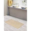 Lushomes Bathroom Mat, 2200 GSM Floor Mat with High Pile Microfiber, Anti Skid mat for Bathroom Floor (20 x 30 inches, Single Pc, Ivory)