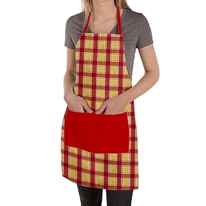 lushomes checks kitchen cooking apron set for women apron for men cooking aprons for women kitchen apron for men aprons aprin 2 pc set