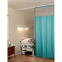 Lushomes Hospital Partition Curtains, Clinic Curtains Size 6 FT W x 7 ft H, Top Net Fabric, 100% Polyester 12 Rustfree Metal Eyelets 12 Plastic Hook, Dark Green, Zig Zag (6x7 FT, Pk of 1)