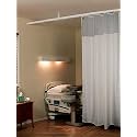 Lushomes Hospital Partition Curtains, Clinic Curtains Size 6 FT W x 7 ft H, Top Net Fabric, 100% Polyester 12 Rustfree Metal Eyelets 12 Plastic Hook, White, Zig Zag Design (6x7 FT, Pk of 1)